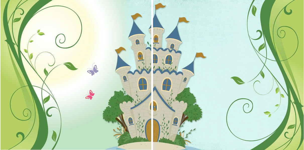 Disney FAIRYTALE CASTLE 12&quot;X12&quot; Scrapbook 2 Paper Sheet - Scrapbooksrus