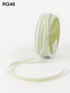 May Arts 3/8" Grosgrain IVORY STRIPED RIBBON 1 yard yd - Scrapbook Kyandyland