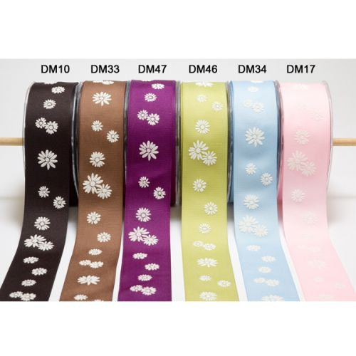 May Arts 1.5" GROSGRAIN DAISY DAISIES RIBBON 1 yard yd Scrapbooksrus