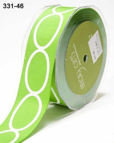 May Arts 1.5&quot; Grosgrain OVAL RIBBON 1 yard yd - Scrapbook Kyandyland