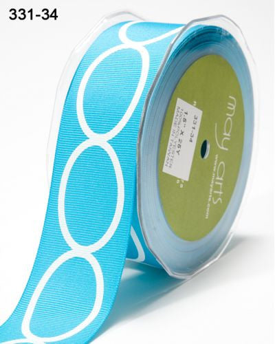 May Arts 1.5&quot; Grosgrain OVAL RIBBON 1 yard yd - Scrapbook Kyandyland