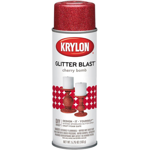 Krylon Glitter Blast CHERRY BOMB Glitter Spray Can 5.75oz