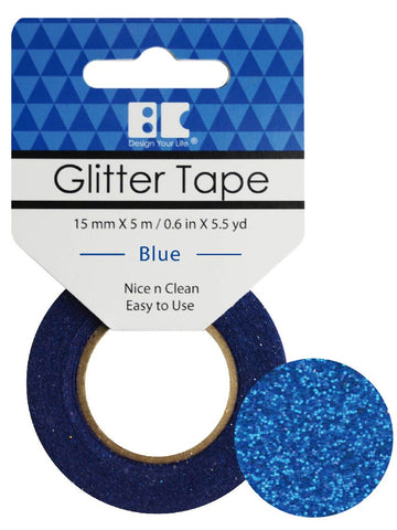 Best Creation GLITTER TAPE BLUE Permanent Washi Tape - Scrapbook Kyandyland