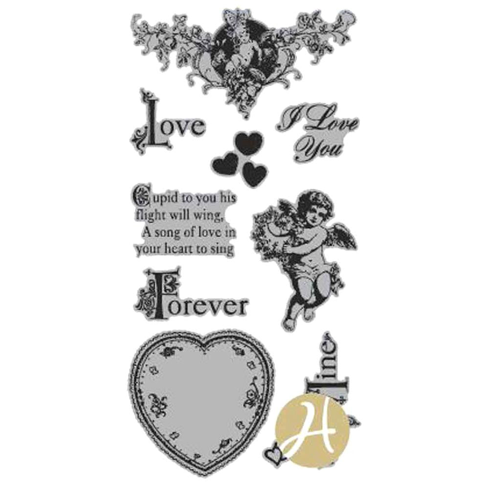Graphic 45 Hampton Art SWEET STENTIMENTS Cling Mount Stamps - Scrapbooksrus
