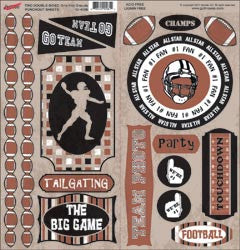 Moxxie GRID IRON FOOTBALL 12&quot;X12&quot; Scrapbook Kit