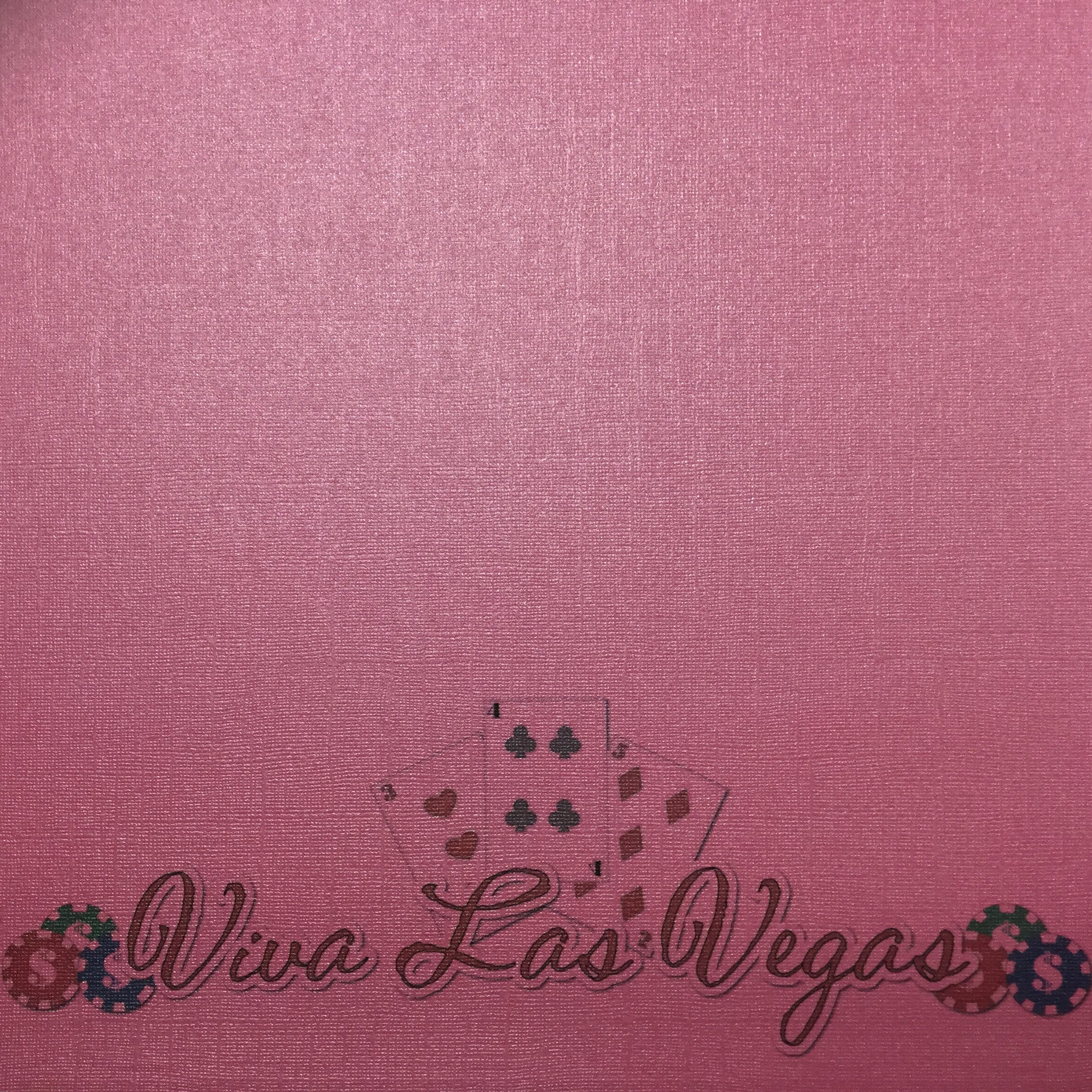 Viva Las Vegas Feather Boa 12&quot;X12&quot; Scrapbook Bling Paper
