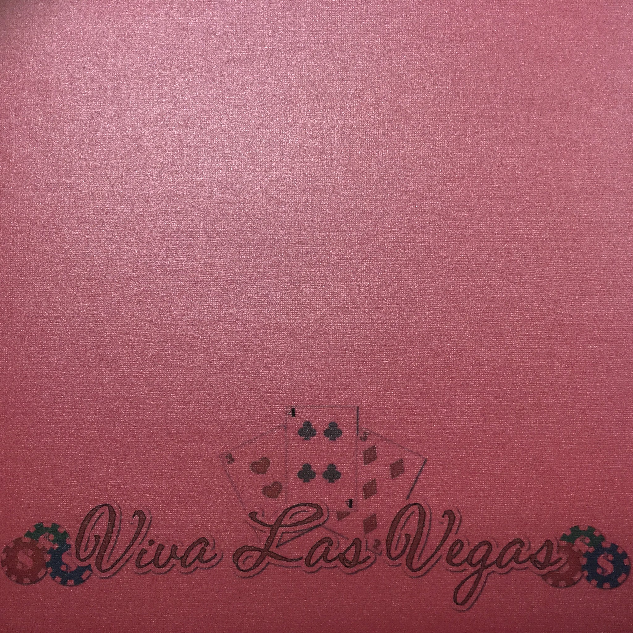Viva Las Vegas Lip Gloss 12&quot;X12&quot; Scrapbook Bling Paper