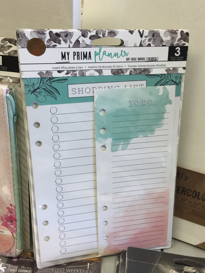 My Prima Planner DRY ERASE BOARDS Colorful 3pc