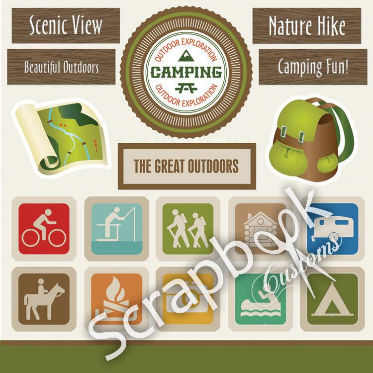 Camping Signs Sticker at ScrapbooksRUs