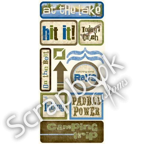 Scrapbook Customs AT THE LAKE Stickers 13pc