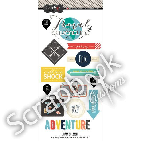 TRAVEL Adventure Stickers 14pc