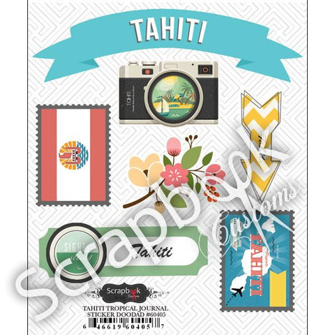 TAHITI TROPICAL JOURNAL Doo Dads Stickers 7pc