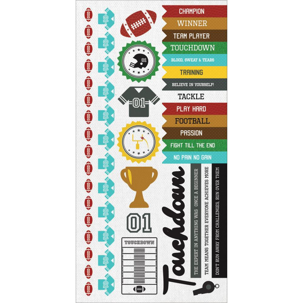 KaiserCraft Game On Stickers FOOTBALL 6&quot;X12