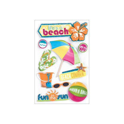 Paper House BEACH 3DStickers 11pc