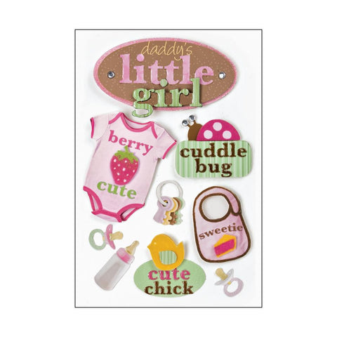 Paper House LITTLE GIRL 3DStickers 11pc