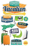 Paper House FAMILY VACATION 3D Stickers 11pc Scrapbooksrus 