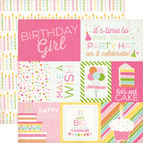 Echo Park BIRTHDAY WISHES GIRL 12"X12" 14pc Scrapbook Kit