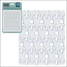 Echo Park ROCKETSHIP Embossing Folder 5&quot;X8&quot;