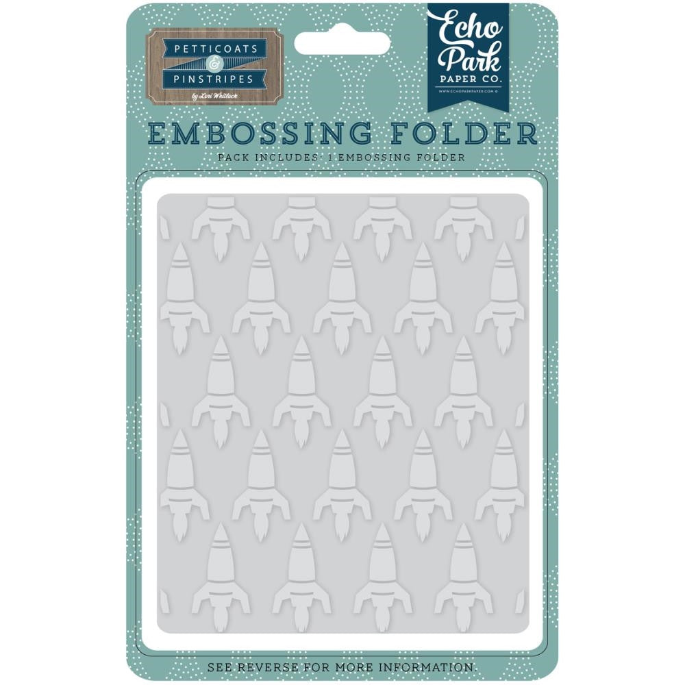 Echo Park ROCKETSHIP Embossing Folder 5&quot;X8&quot;