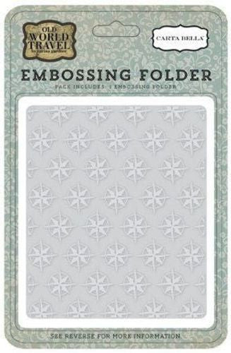 Carta Bella COMPASS Embossing Folder 5&quot;X8&quot; 1pc