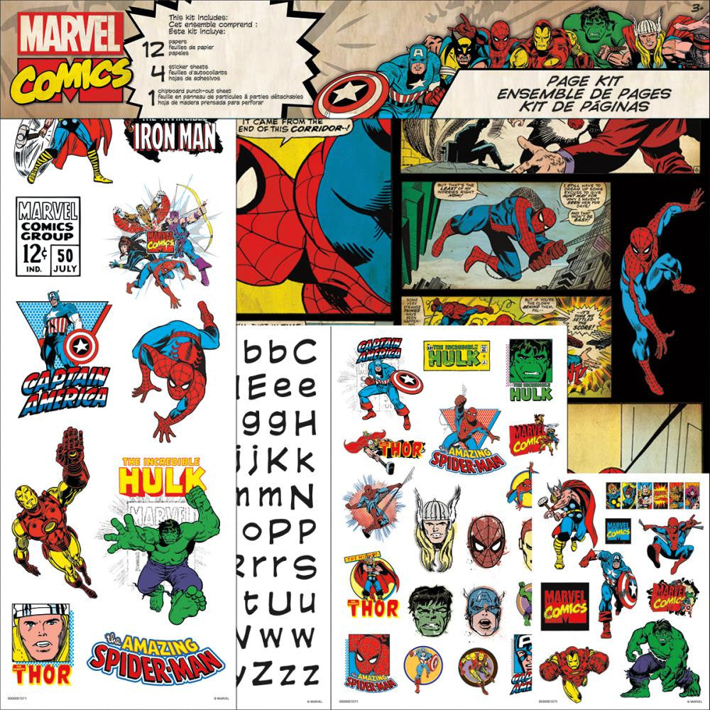 Marvel Comics SUPERHEROES Scrapbooking 12&quot;X12&quot; Kit