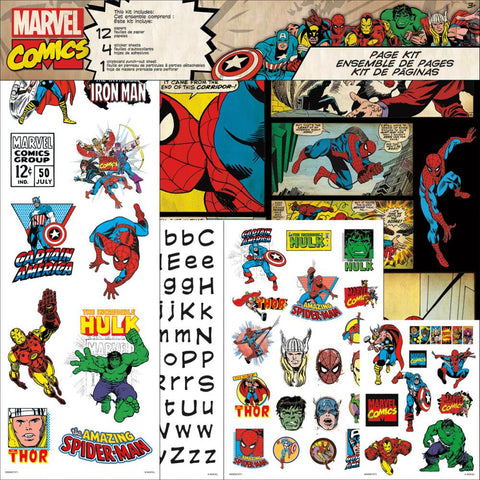 Marvel Comics SUPERHEROES Scrapbooking 12"X12" Kit