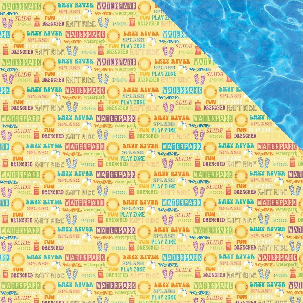 Moxxie Water Park WATER FUN 12X12 Scrapbook Sheet