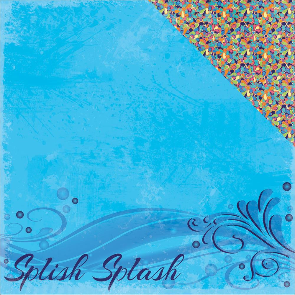 Moxxie Water Park SPLISH SPLASH 12X12 Scrapbook Sheet