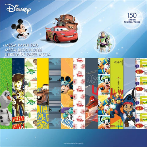 Sandylion Disney BOY Mega Paper Pad 12"x12" 150 Sheet
