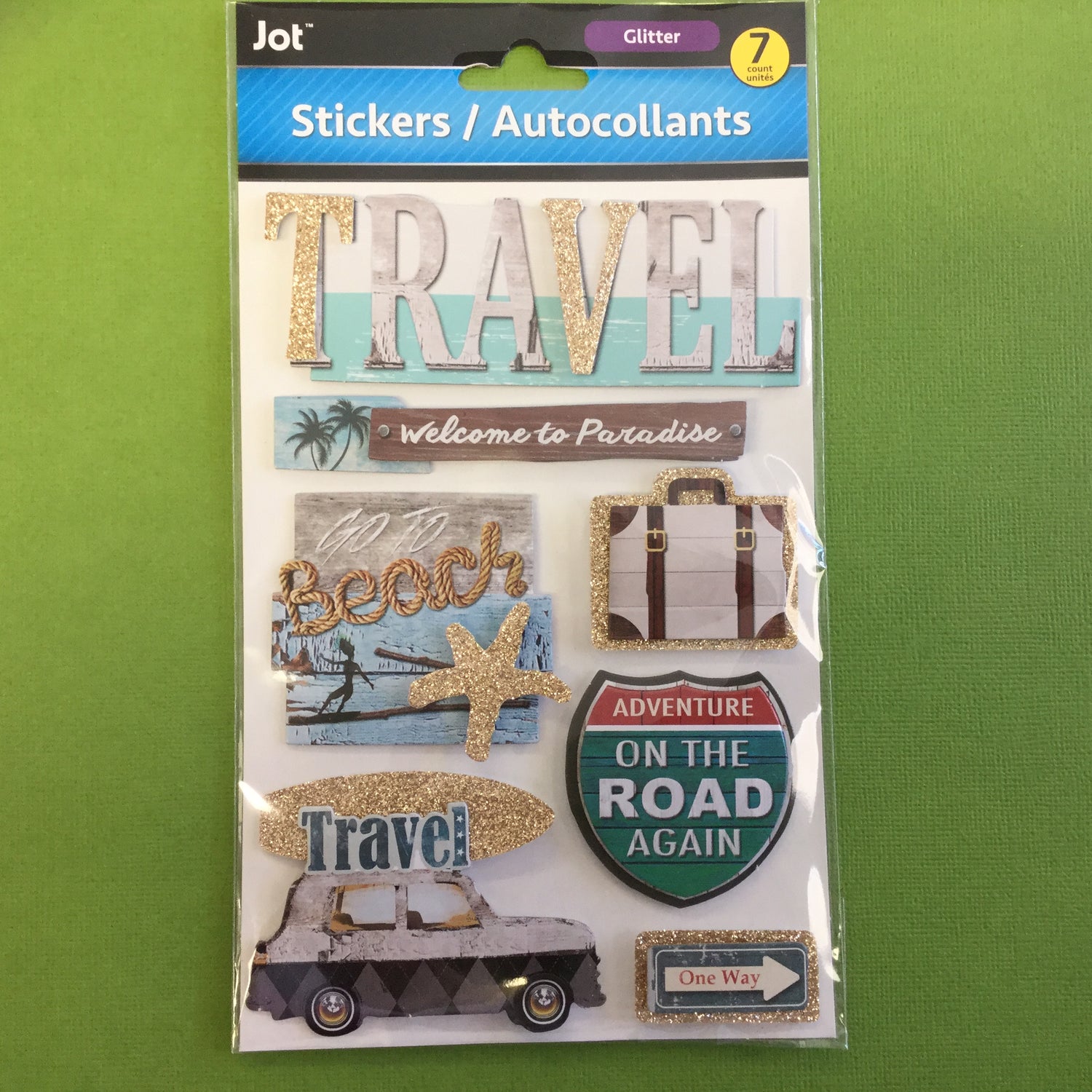 Jot TRAVEL Layered stickers 5&quot;X9&quot;