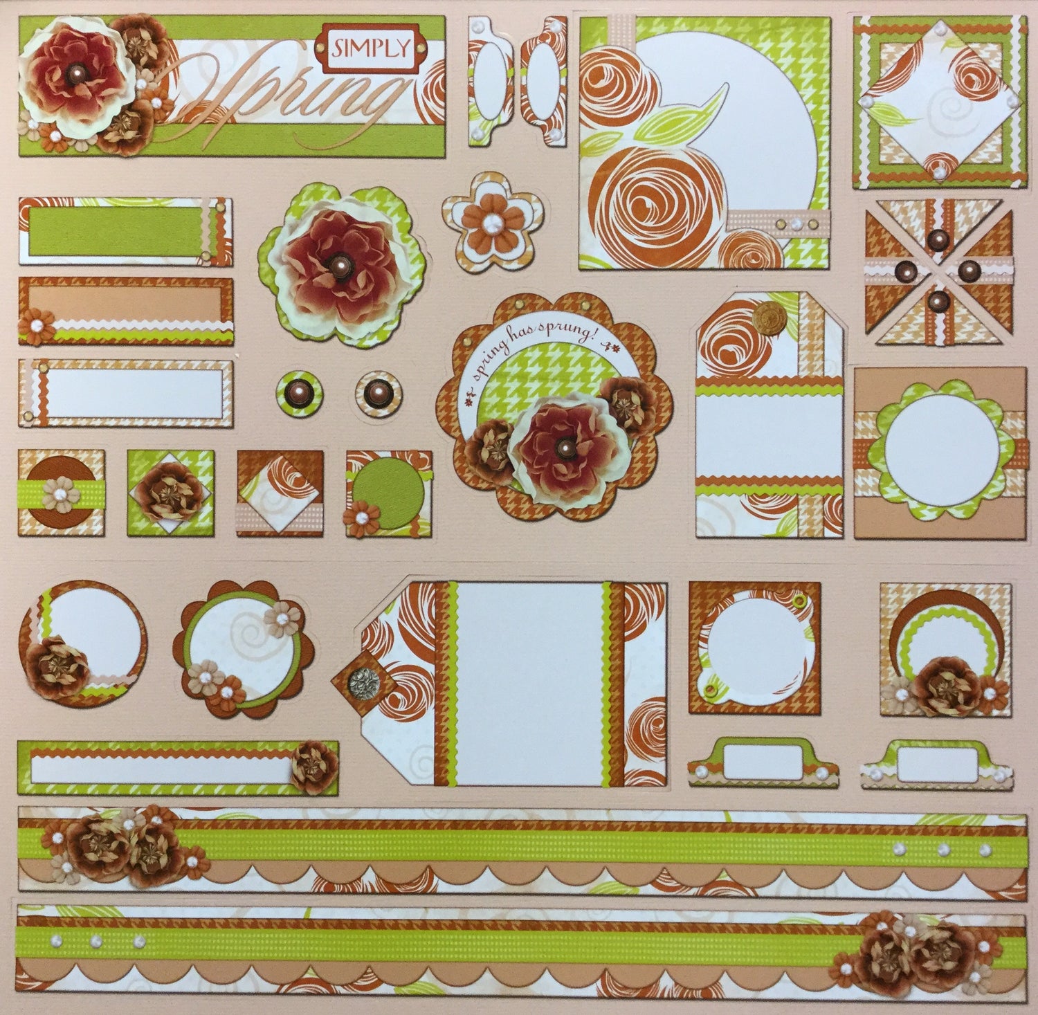 StoryTellers DieCuts SIMPLY SPRING 12&quot;X12&quot; Sheet 32pc