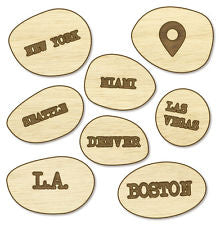 Studio Calico CITIES Wood Veneer 20 pieces