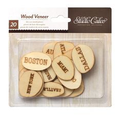 Studio Calico CITIES Wood Veneer 20 pieces