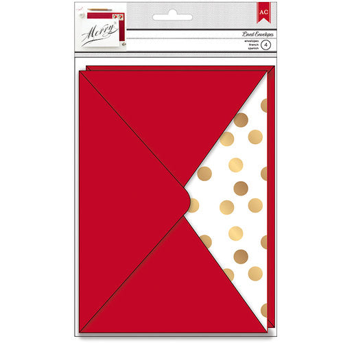 American Crafts DEAR SANTA Paper ENVELOPES 5&quot;X 7&quot;