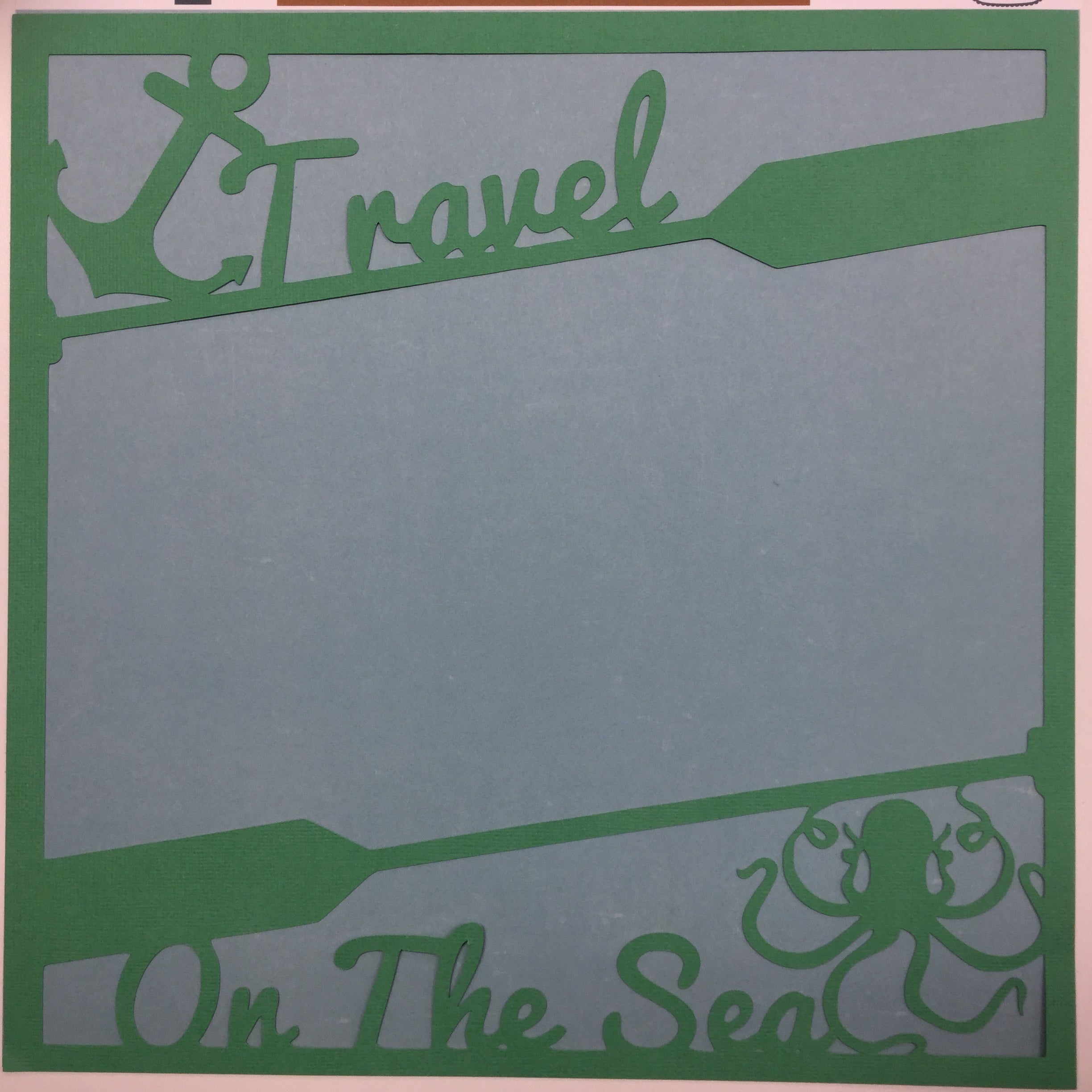 Page Frame TRAVEL ON THE SEA 12&quot;x12&quot; Scrapbook Overlay