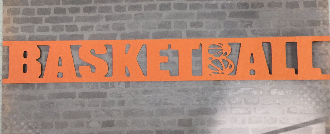 BASKETBALL Title DieCut Border  1 1/2&quot;x12&quot; 1pc