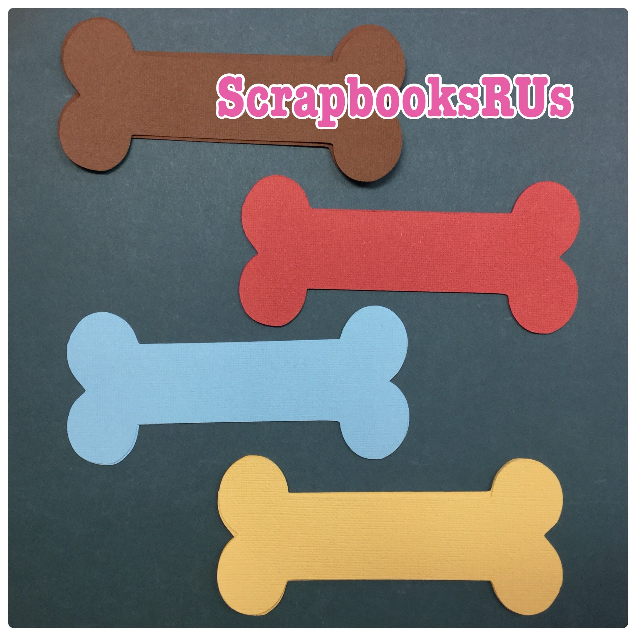 Custom Dog Bones Die Cut Embellishments