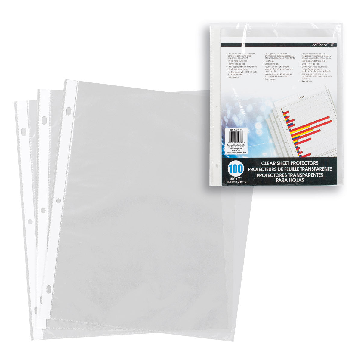 Merangue PAGE PROTECTOR Top-Loading 8.5&quot;X11&quot; 40pc