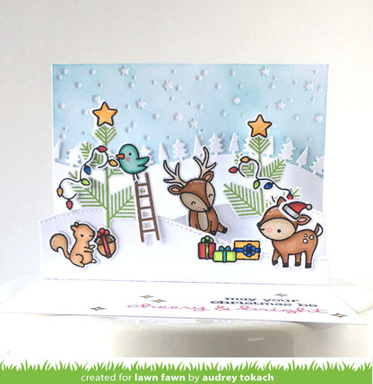 Lawn Fawn Cuts STITCHED HILLSIDE POP-UP Sample @Scrapbooksrus