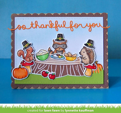 Lawn Fawn FOREST FEAST Clear Stamp Sample @scrapbooksrus