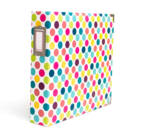 Project Life Becky BOLD DOTS Printed D-Ring Album 12"X 12" Scrapbook