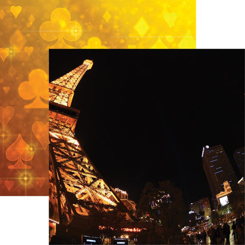 Reminisce Las Vegas EIFFEL TOWER 12"X 12" Scrapbook Paper