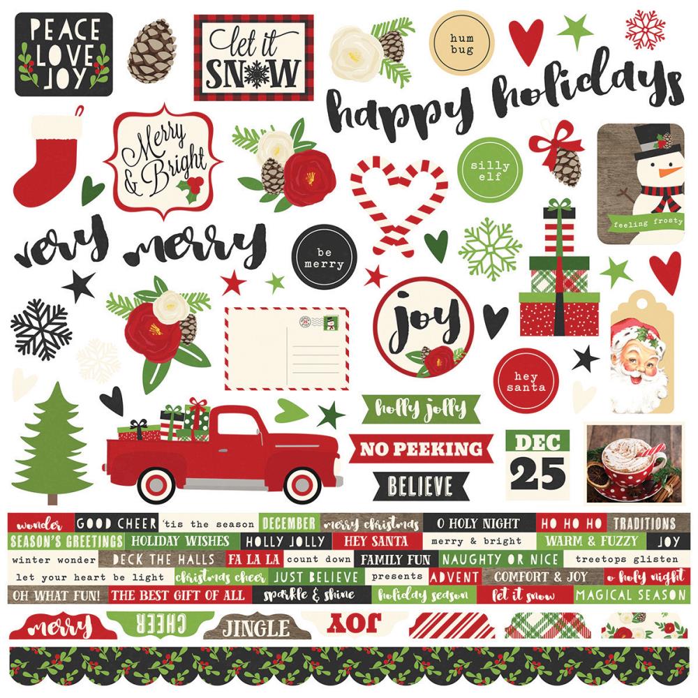 Simple Stories VERY MERRY 13pc Collection Kit 12&quot;X12&quot;