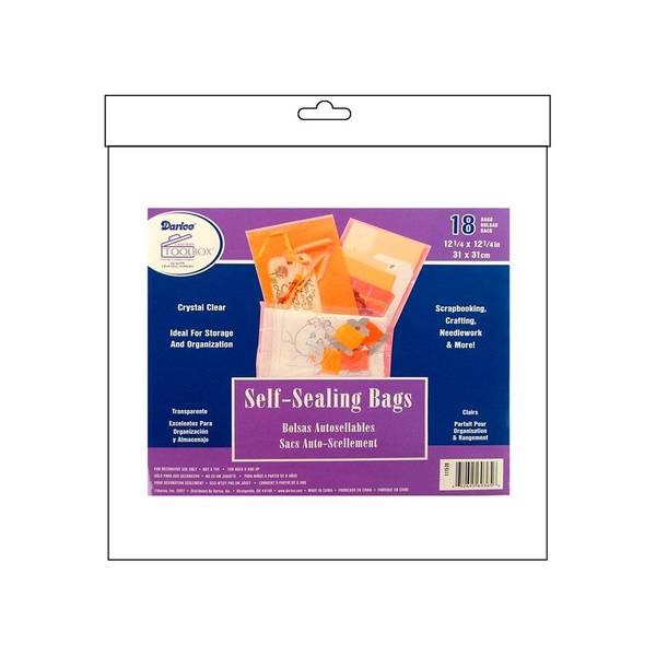 Darcie Self Sealing Bags Clear Envelopes 12.25&quot;x12.25&quot; 18qty