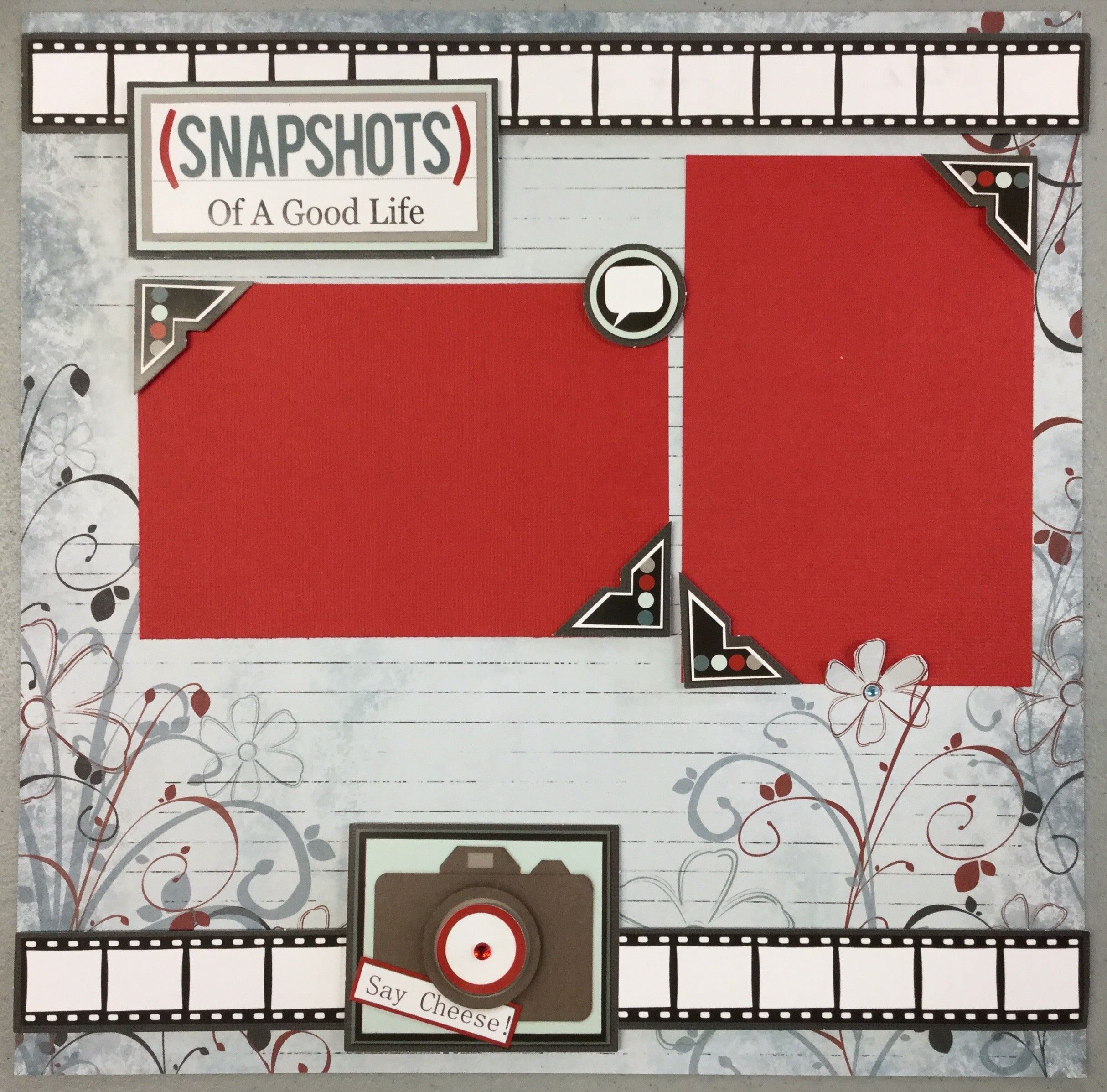 Premade Pages PICTURE PERFECT (2) 12&quot;x12&quot; Scrapbook @Scrapbooksrus