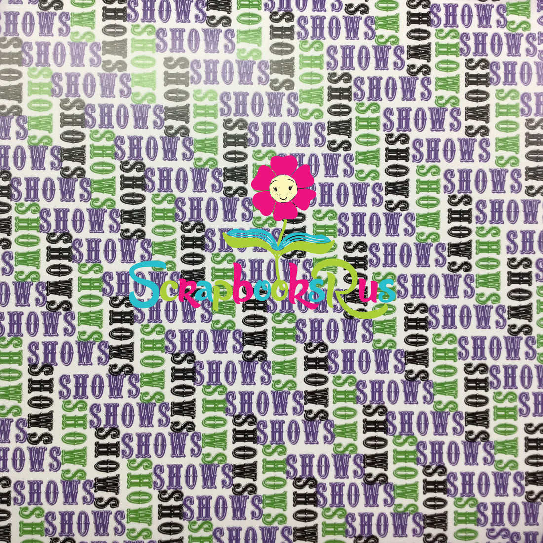 Initial Scramble SHOWS LIME &amp; PURPLE 12X12 Paper Scrapbooksrus