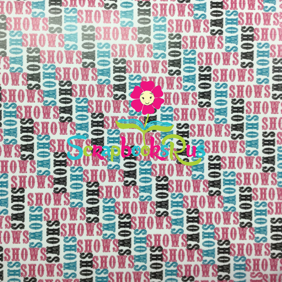 Initial Scramble SHOWS PINK & TEAL 12X12 Paper Scrapbooksrus