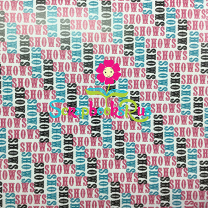 Initial Scramble SHOWS PINK &amp; TEAL 12X12 Paper Scrapbooksrus