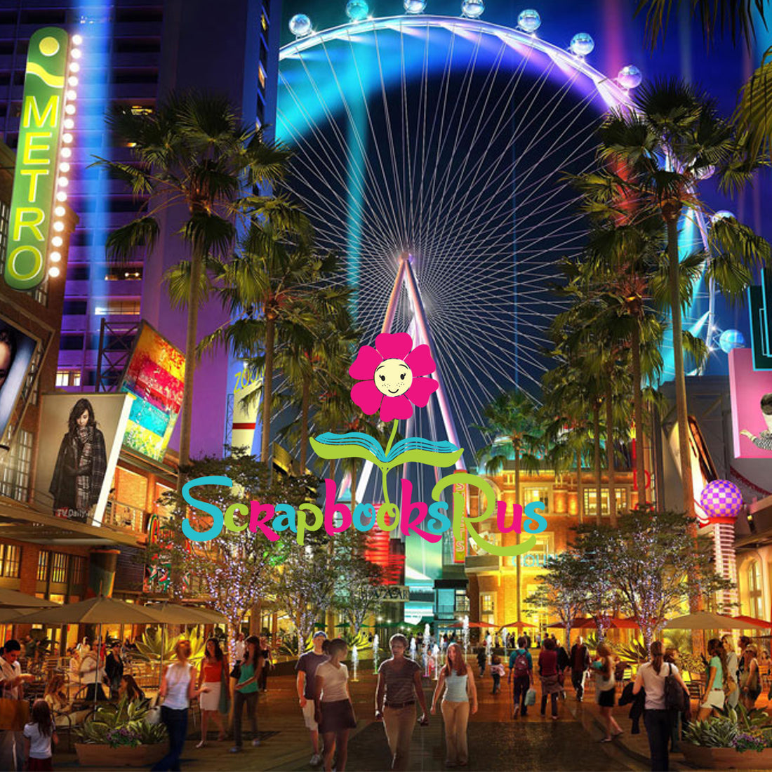 The Linq High Roller Live Las Vegas 12”X12” Scrapbook Paper