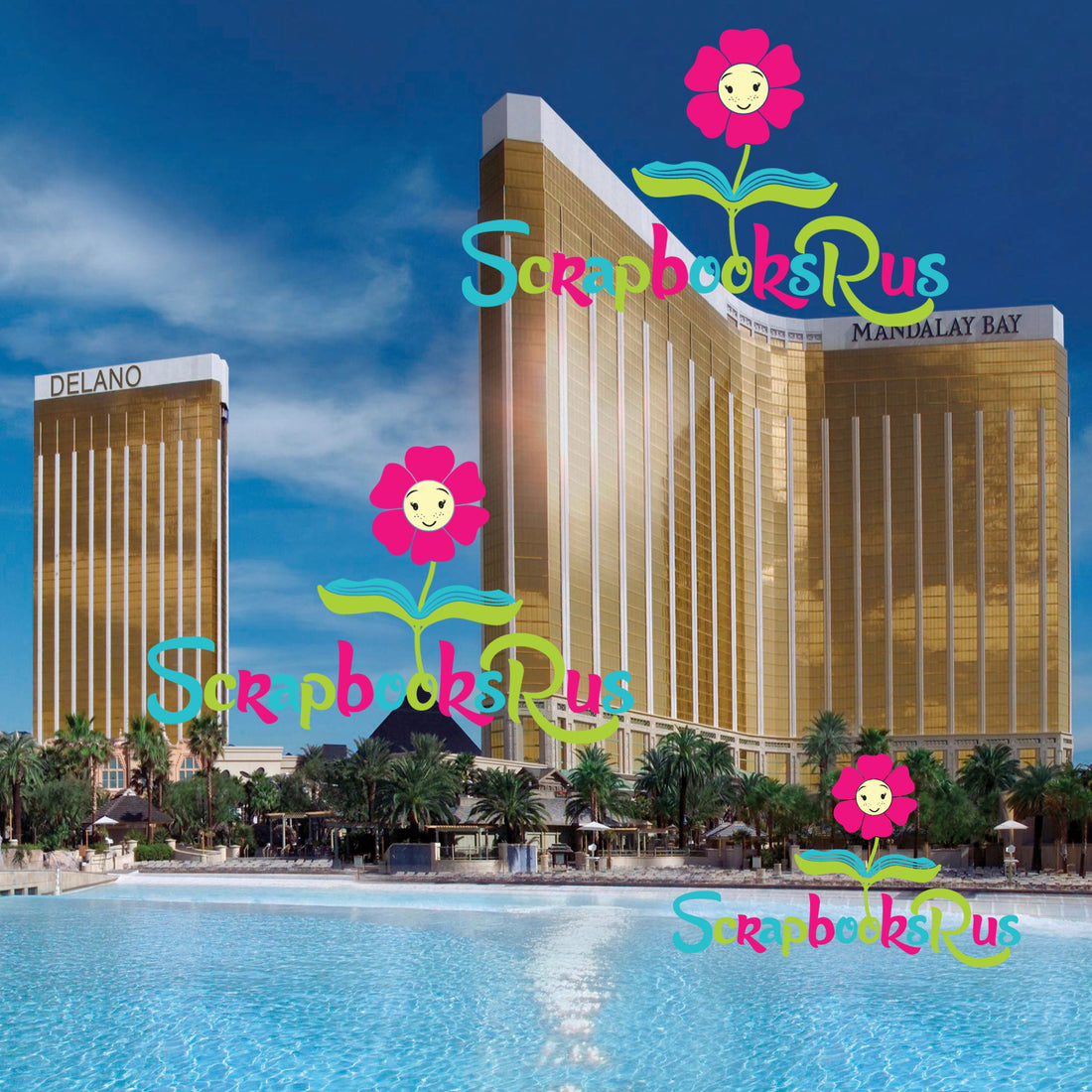 Mandalay Delano Las Vegas Casino Shimmer 12&quot;X12&quot; Scrapbook Paper